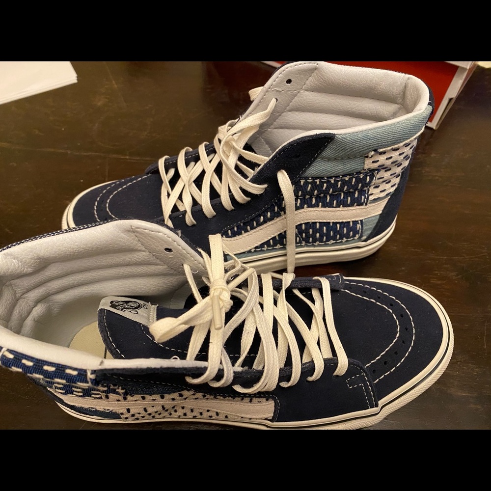 Vans SK8-Hi Top Patchwork Sneakers Size 7 Womens - Picture 3 of 4